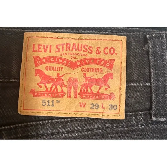 Men’s Levi’s 511 Slim Fit JeansW29 L30Black Wash